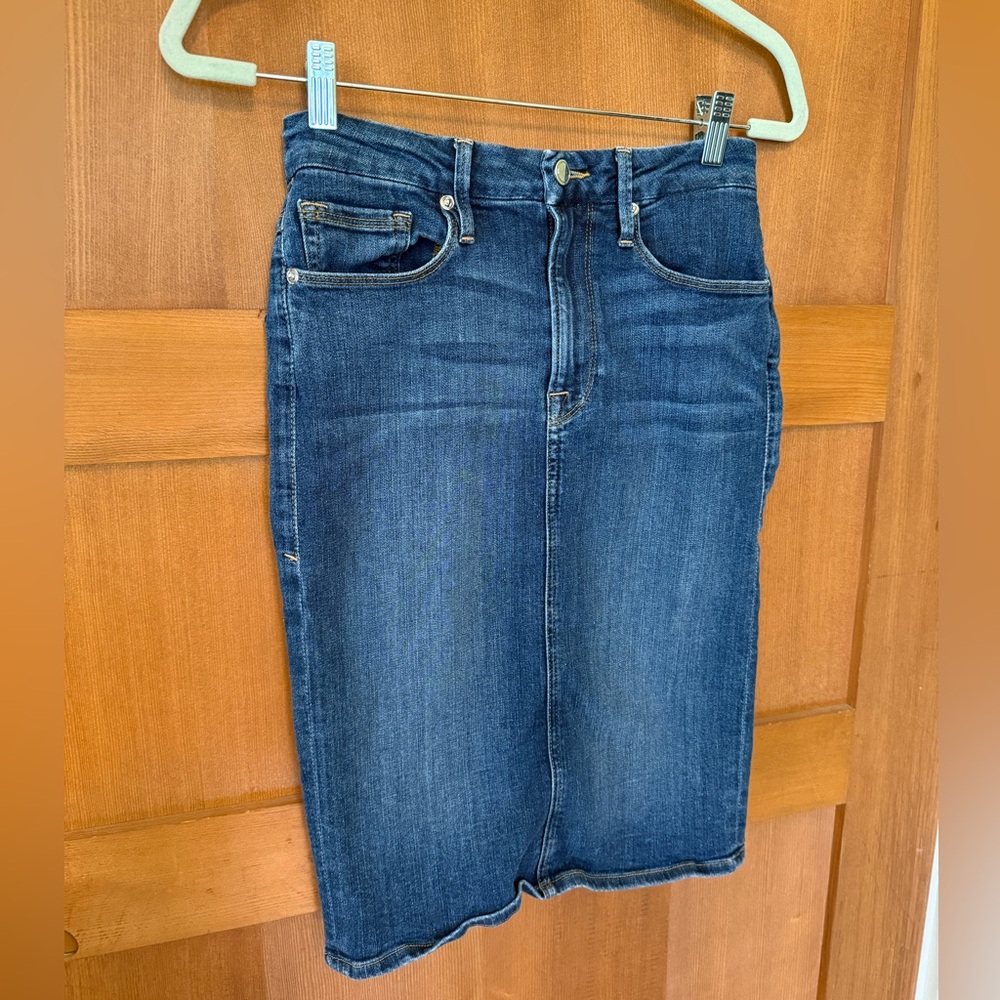 Good American Jean Pencil Skirt 4